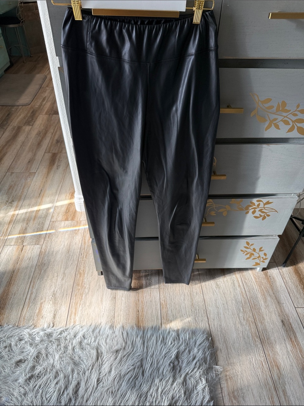 Ralph Lauren Black Faux Leather Leggings